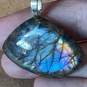 Unique Flashy Labradorite Pendant Necklace